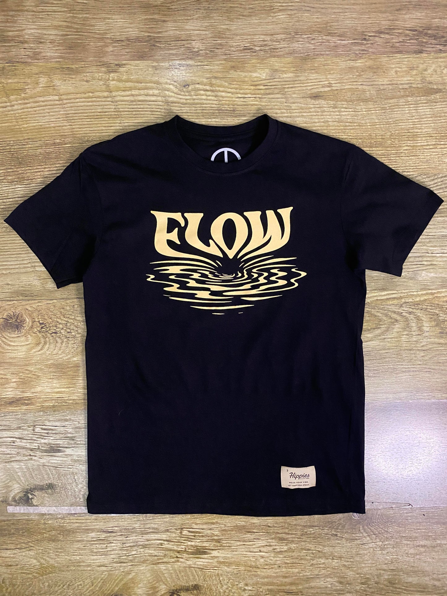 FLOW T-Shirt - Pure Cotton Regular Fit American Size Black Tee
