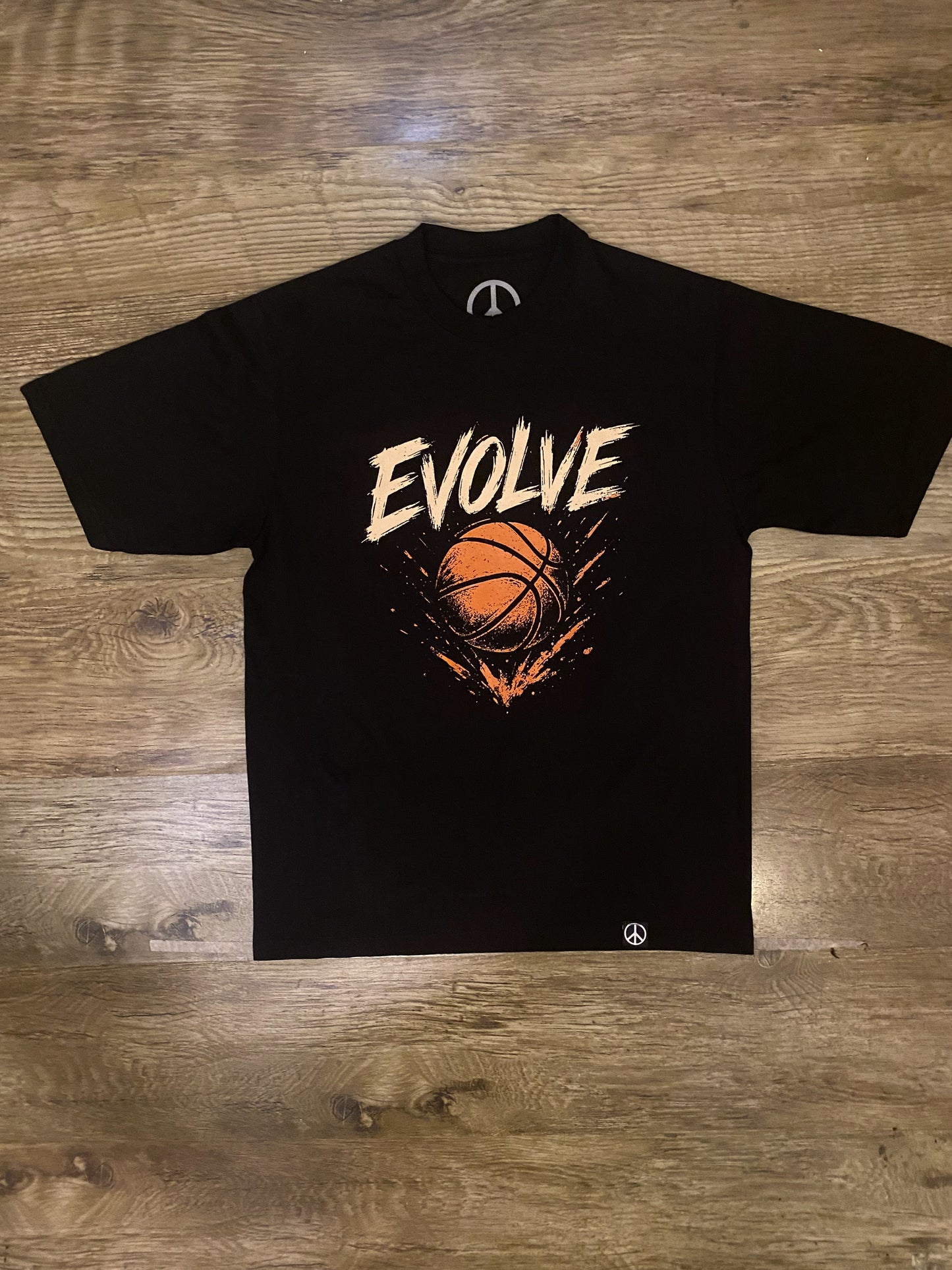 Oversized Version - Evolve Splash Tee in Black
