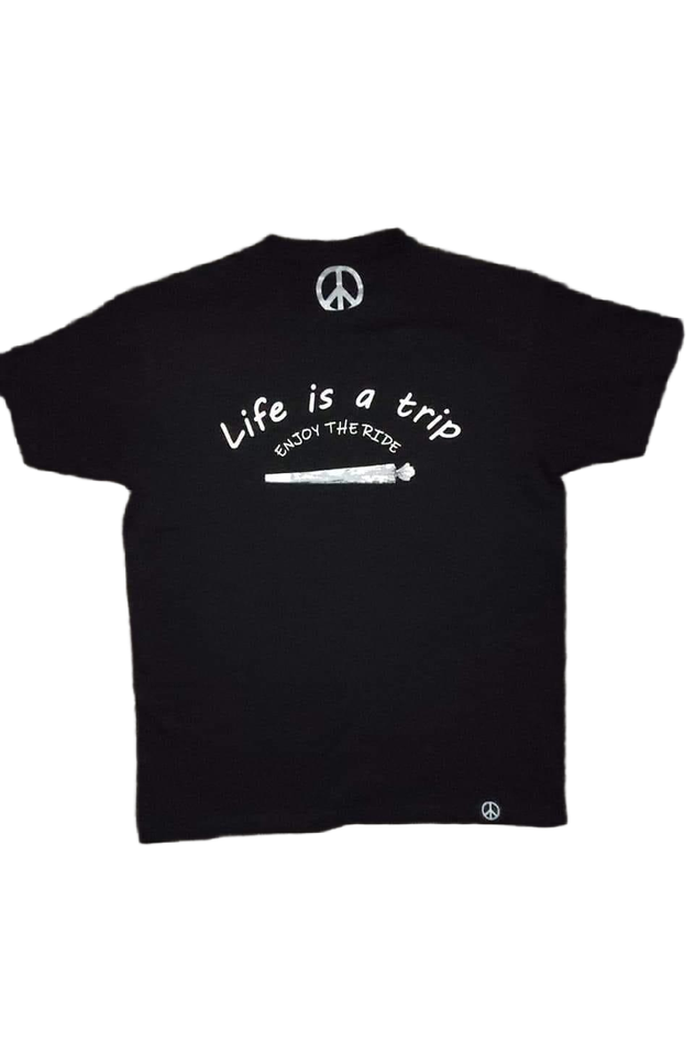 Enjoy the ride (Front Print) Tee in Black