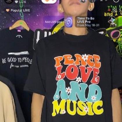 Hippies Philippines T shirt - Peace, Love and Music (Black)