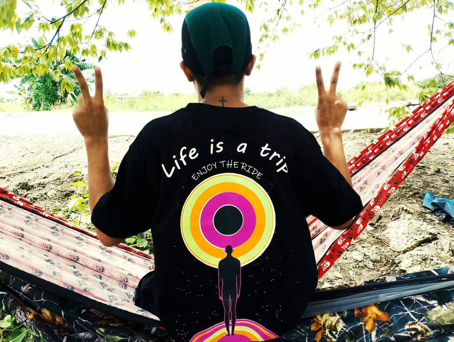 Enjoy The Ride (Back Print) Tee in Black