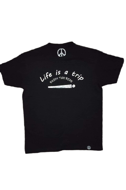Enjoy the ride (Front Print) Tee in Black