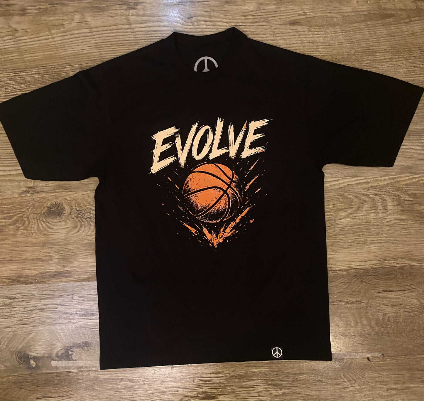 Oversized Version  - Evolve Splash Tee in Black