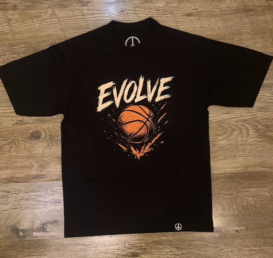 Oversized Version  - Evolve Splash Tee in Black