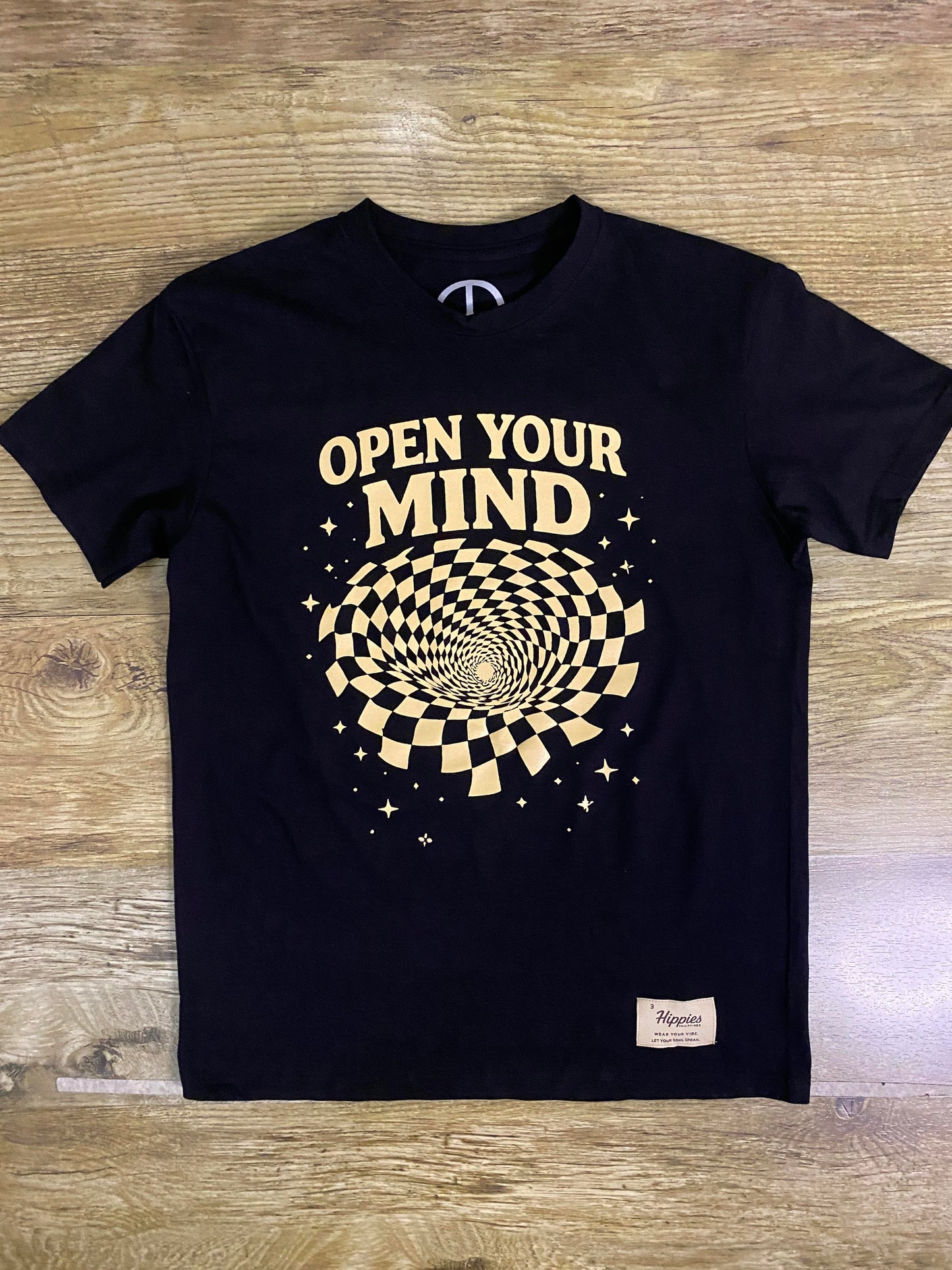 Open your mind T-Shirt - Pure Cotton Regular Fit American Size Black Tee