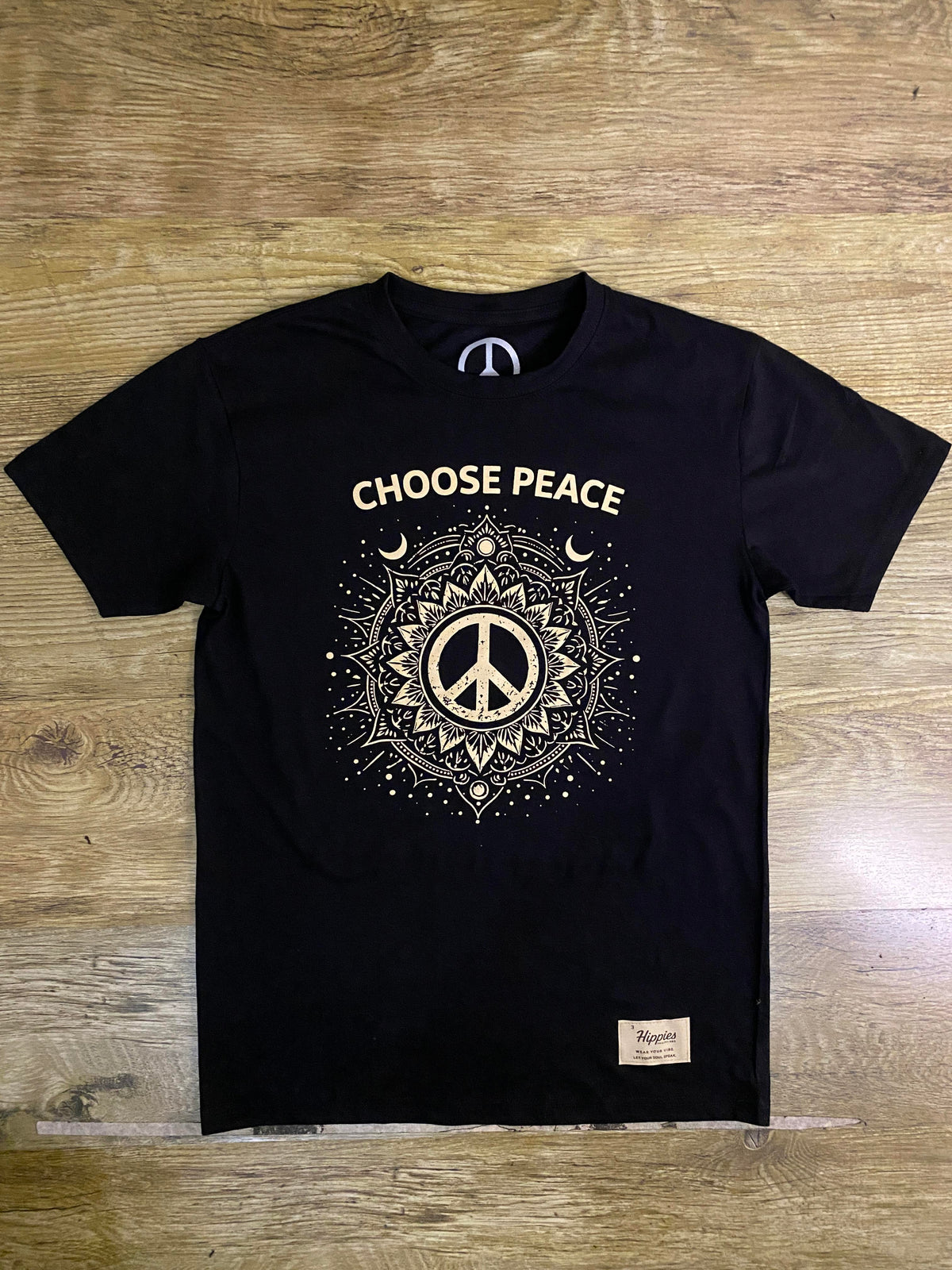 Choose Peace T-Shirt - Pure Cotton Regular Fit American Size Black Tee