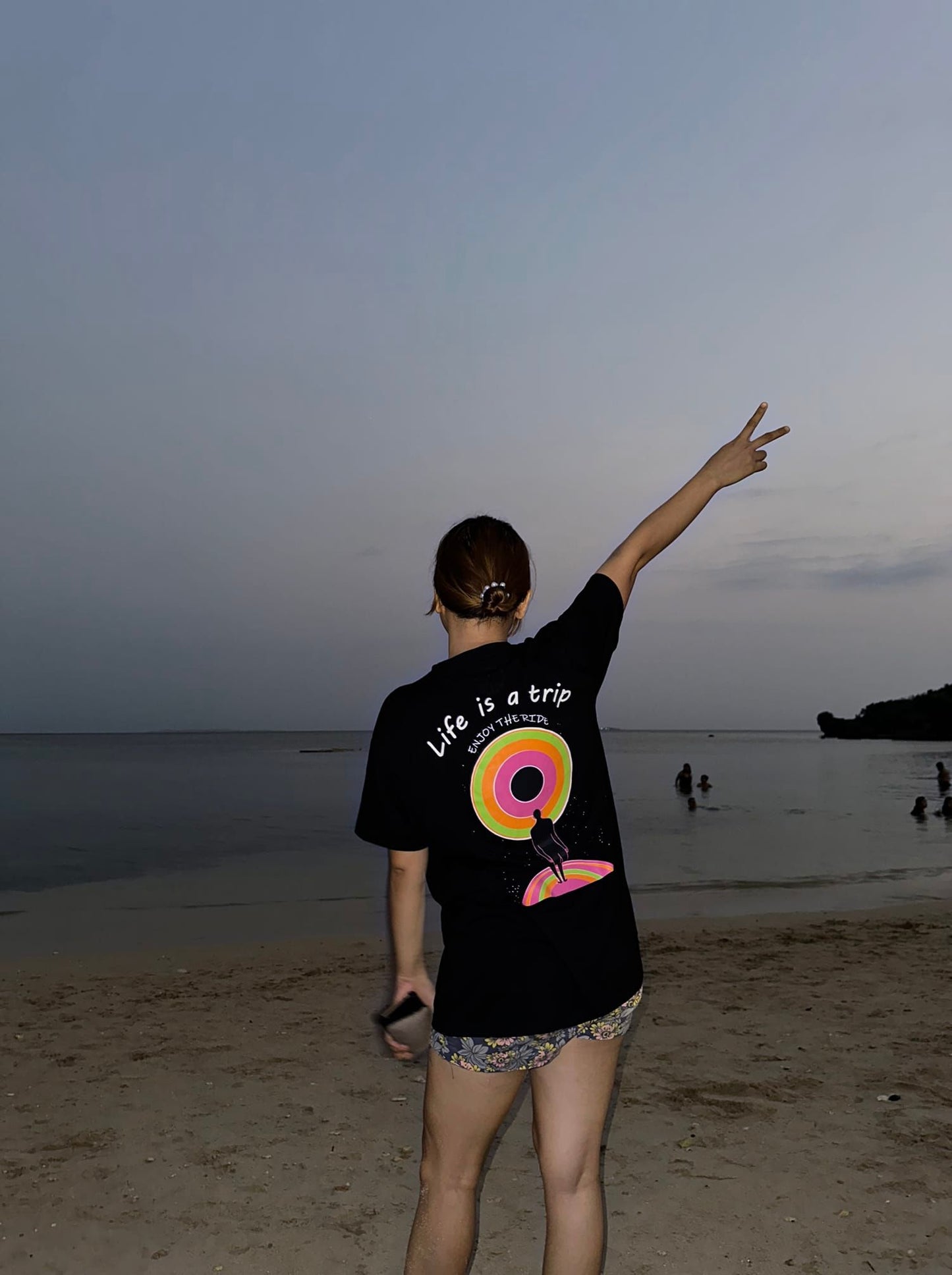Enjoy The Ride (Back Print) Tee in Black