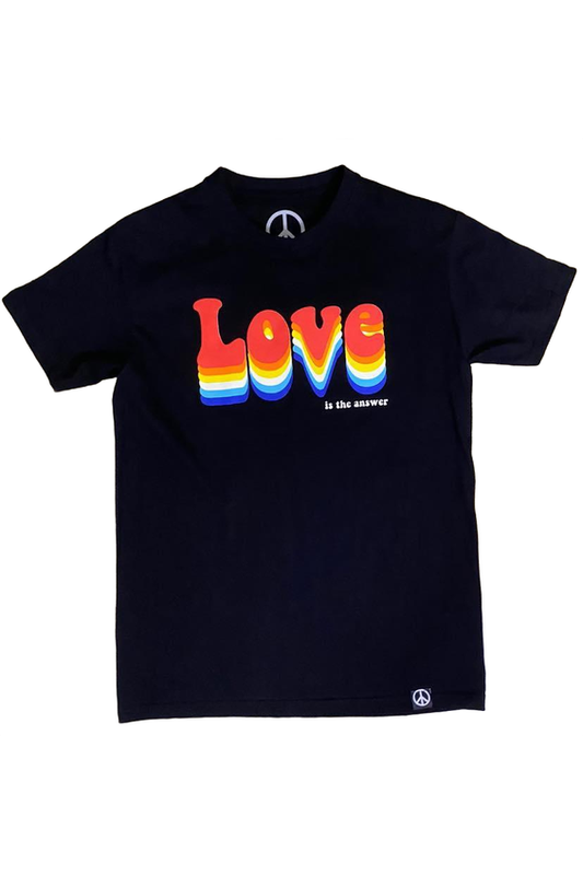 Love is the Answer Tee in Black