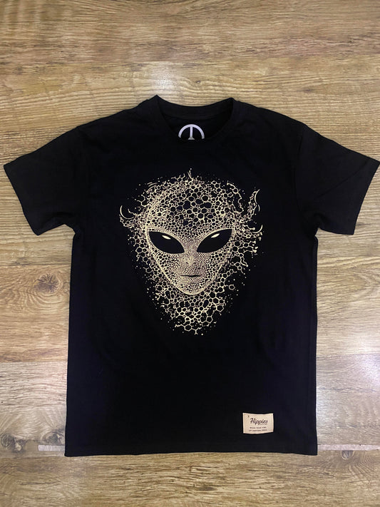 Inner Contact T-Shirt - Pure Cotton Regular Fit American Size Black Tee