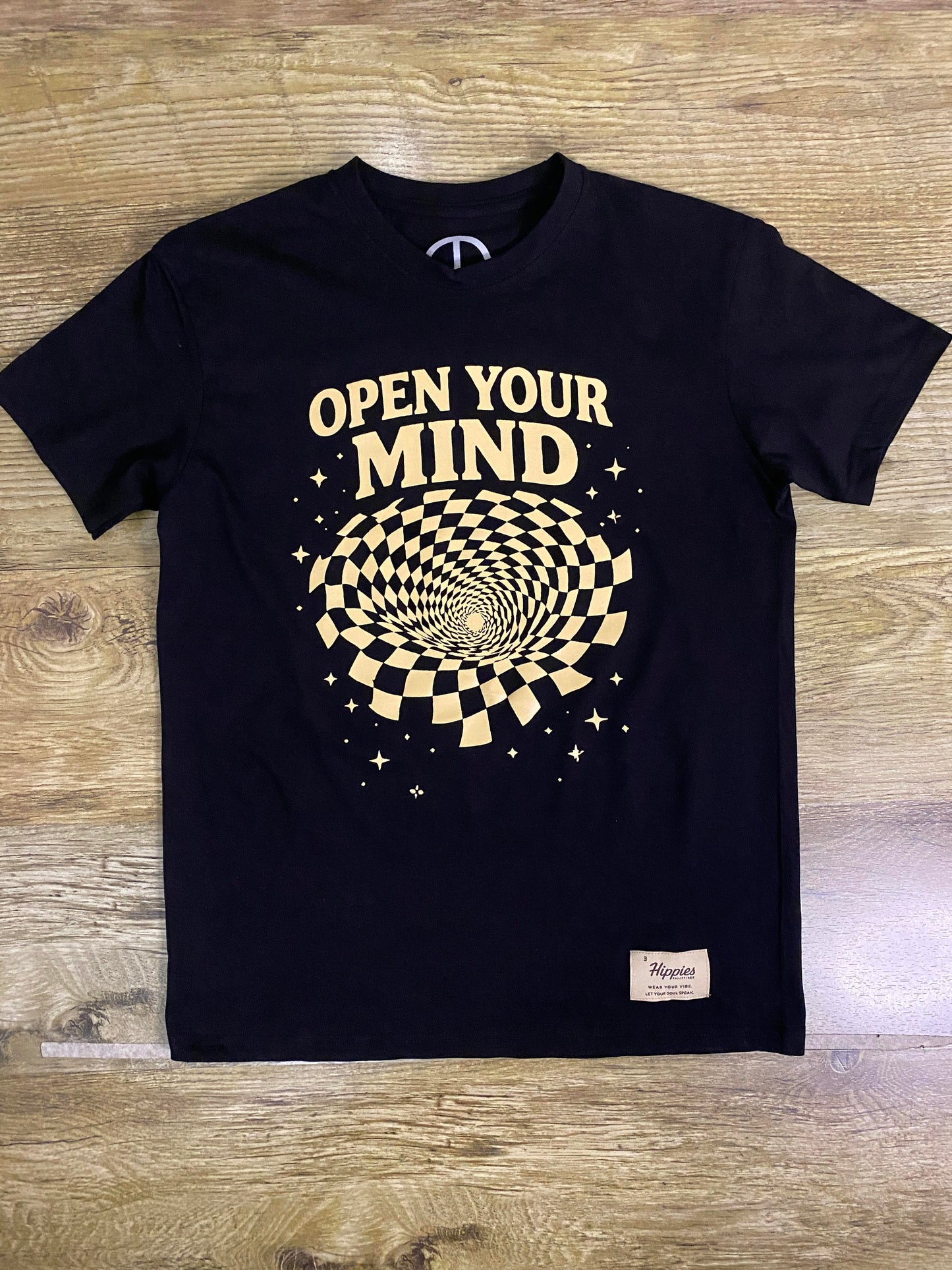 Open your mind T-Shirt - Pure Cotton Regular Fit American Size Black Tee