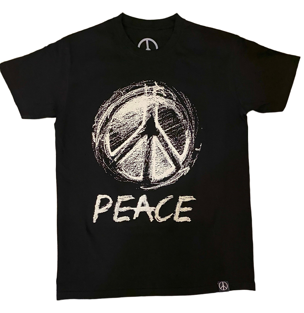 Peace Chalk Tee in Black