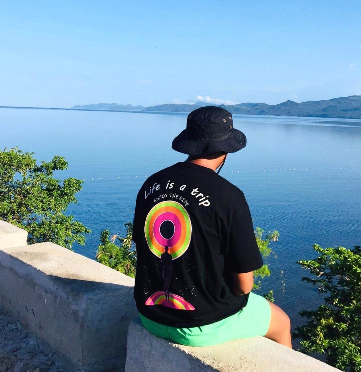 Enjoy The Ride (Back Print) Tee in Black