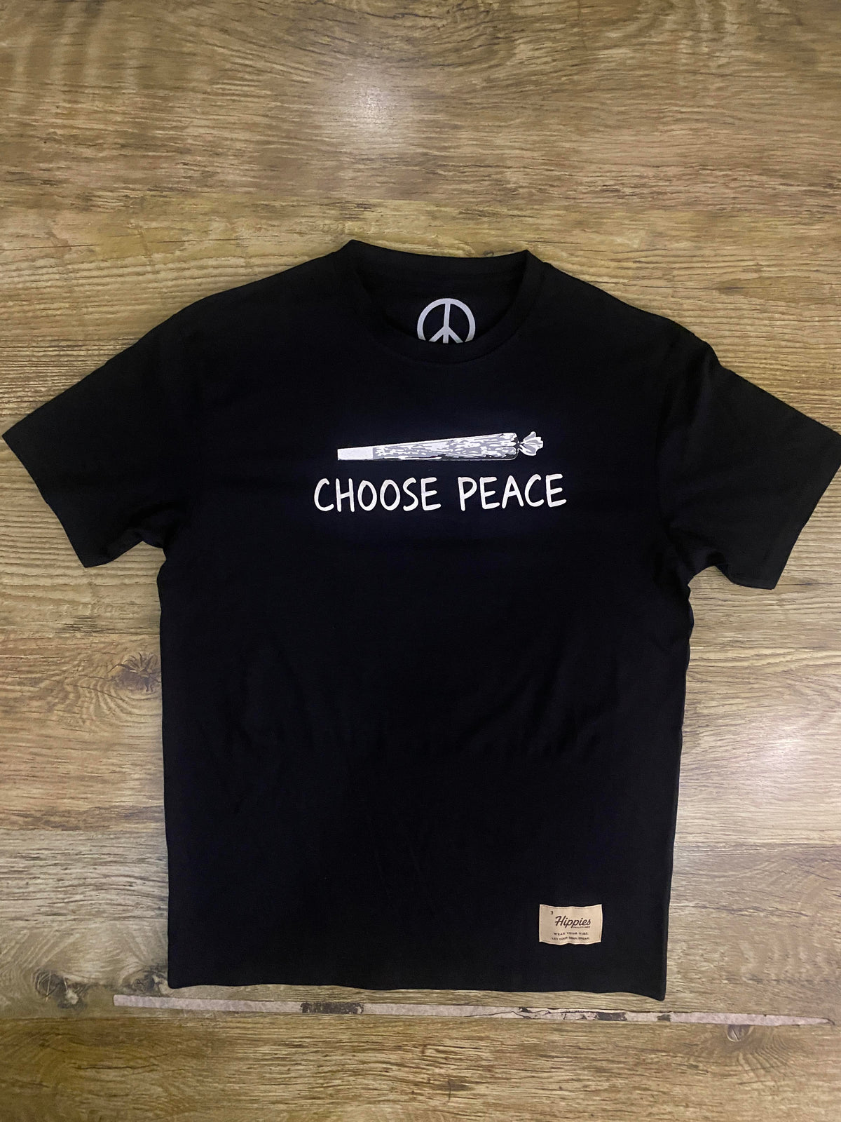 Choose Peace Join T-Shirt - Pure Cotton Regular Fit American Size Black Tee