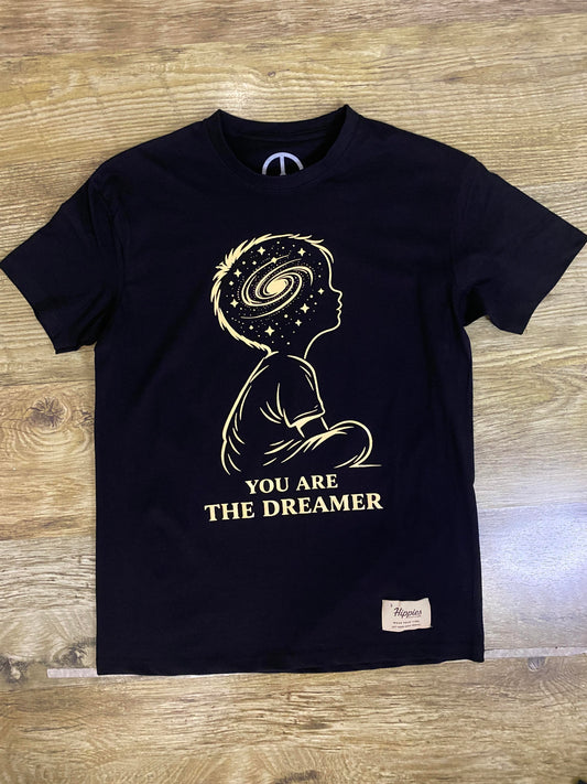 The Dreamer T-Shirt - Pure Cotton Regular Fit American Size Black Tee