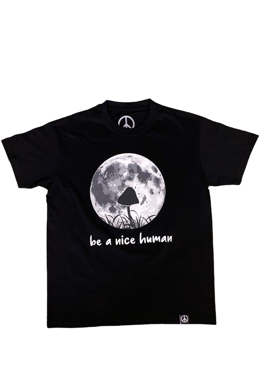 The Shroom And The Moon Tee in Black