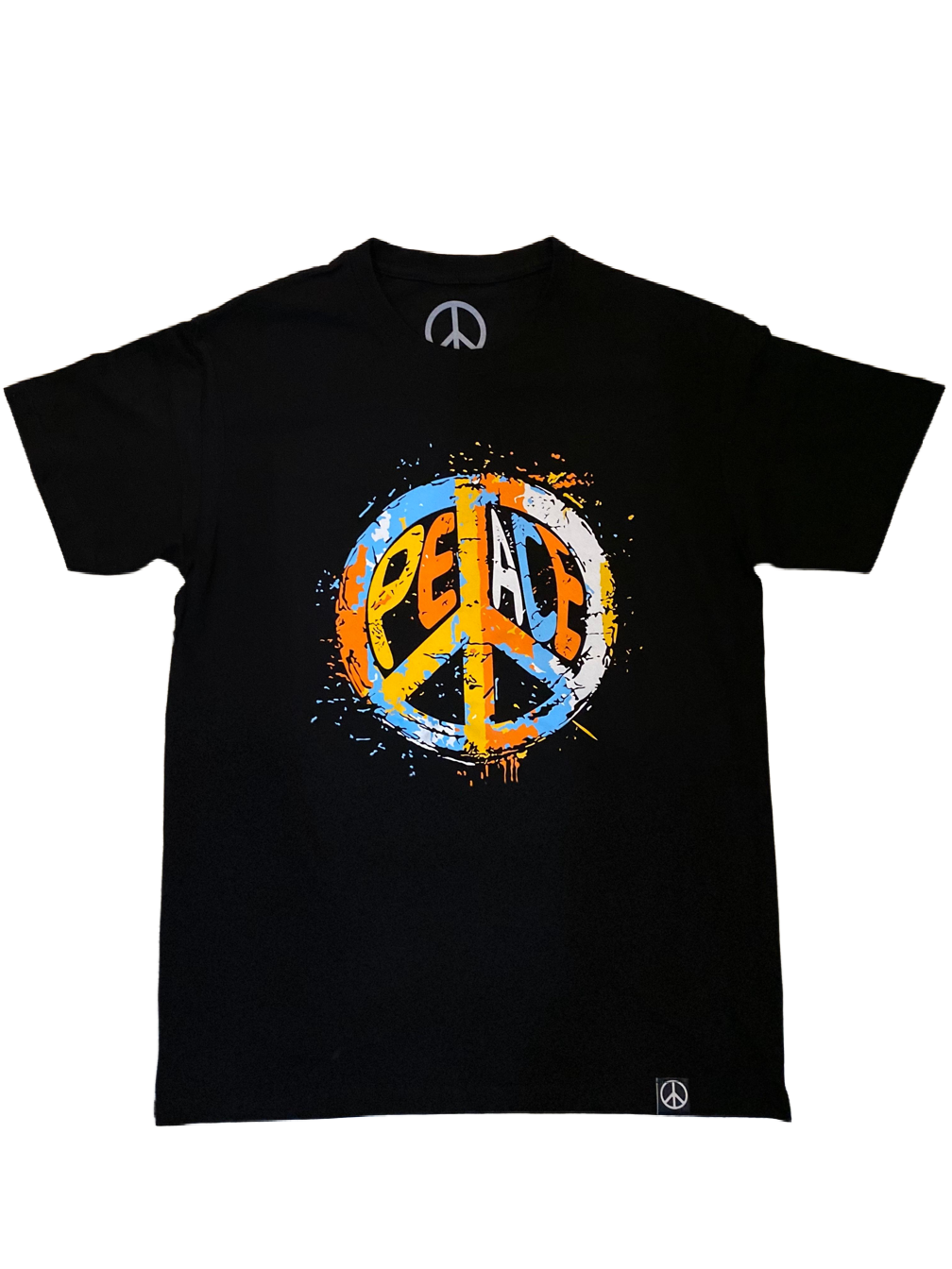 Colorful Peace Tee in Black