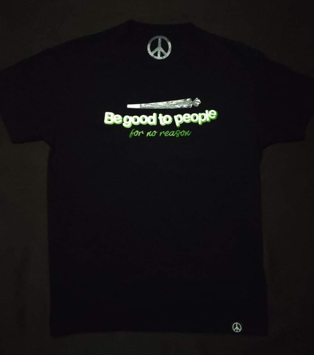 Hippies Philippines T shirt - Be Good - Green Print (Black)