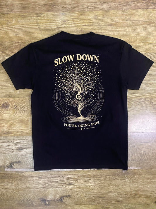 You're doing fine T-Shirt -(Back Print) Pure Cotton Regular Fit American Size Black Tee